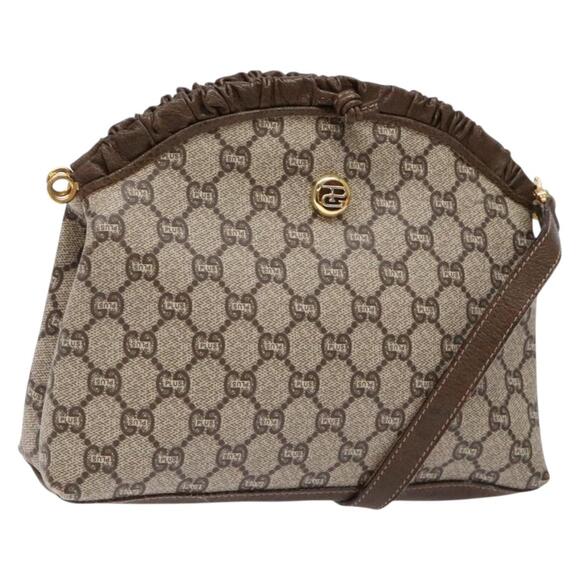 GUCCI GG Plus Supreme Shoulder Bag Pvc Beige Gold - Picture 1 of 16